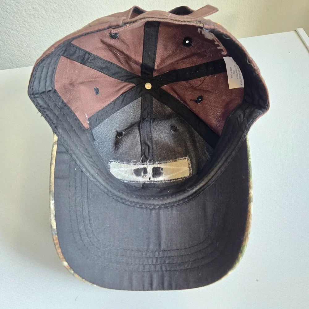 Buck Commander Hat Cap Mens Brown Camo Strapback Embroidered Logo‎